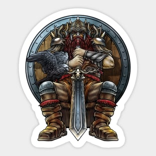 Viking On Throne - Nordic Norse Valhalla Sticker